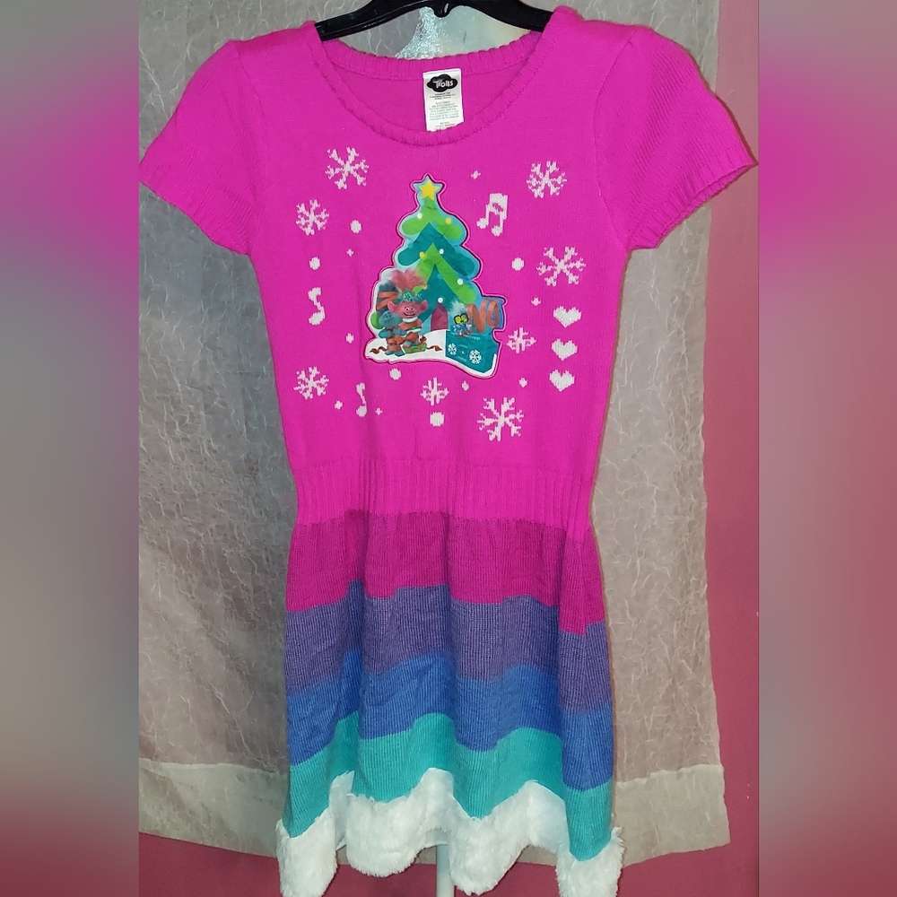 Girls Dreamworks Trolls Sweater Dress in a childs size Large (10/12)